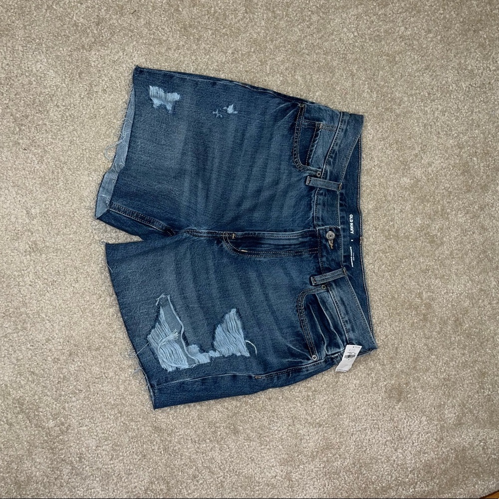 NEW old navy size 8 distressed ripped denim jean shorts